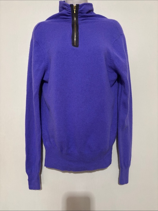 Tory Burch Sweaters - Tory burch cashmere mock neck quarter zip womens purple sweater size Medium